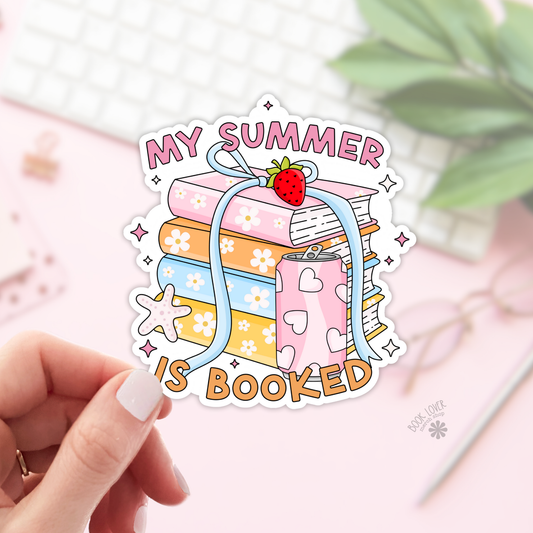 My summer is booked sticker