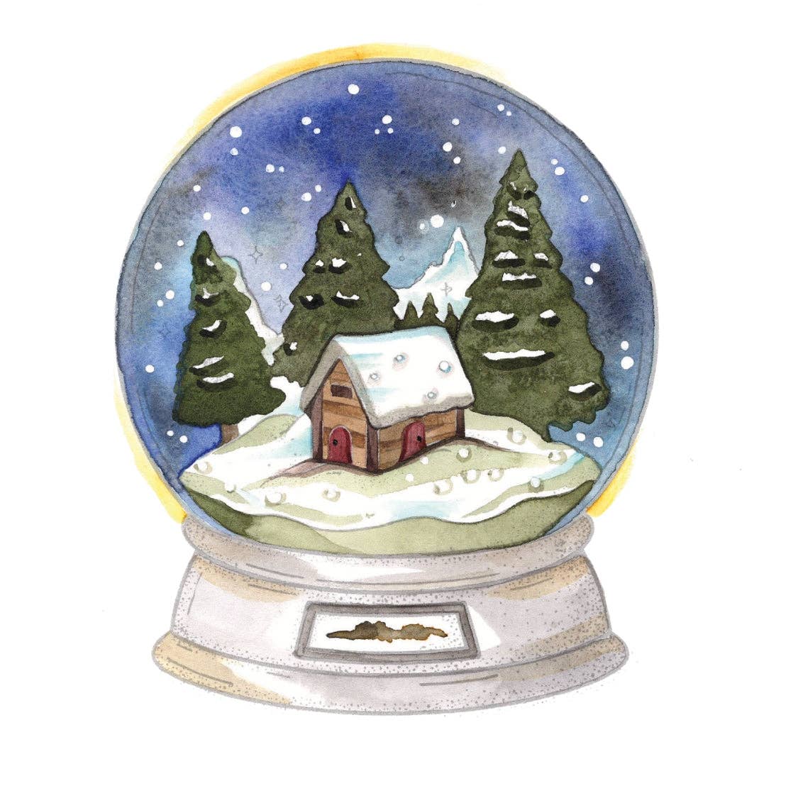 Winter glow watercolor workbook