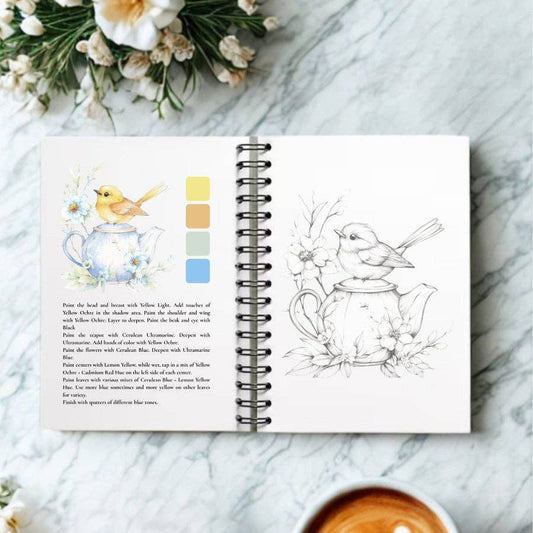 Feathers & finery watercolour workbook