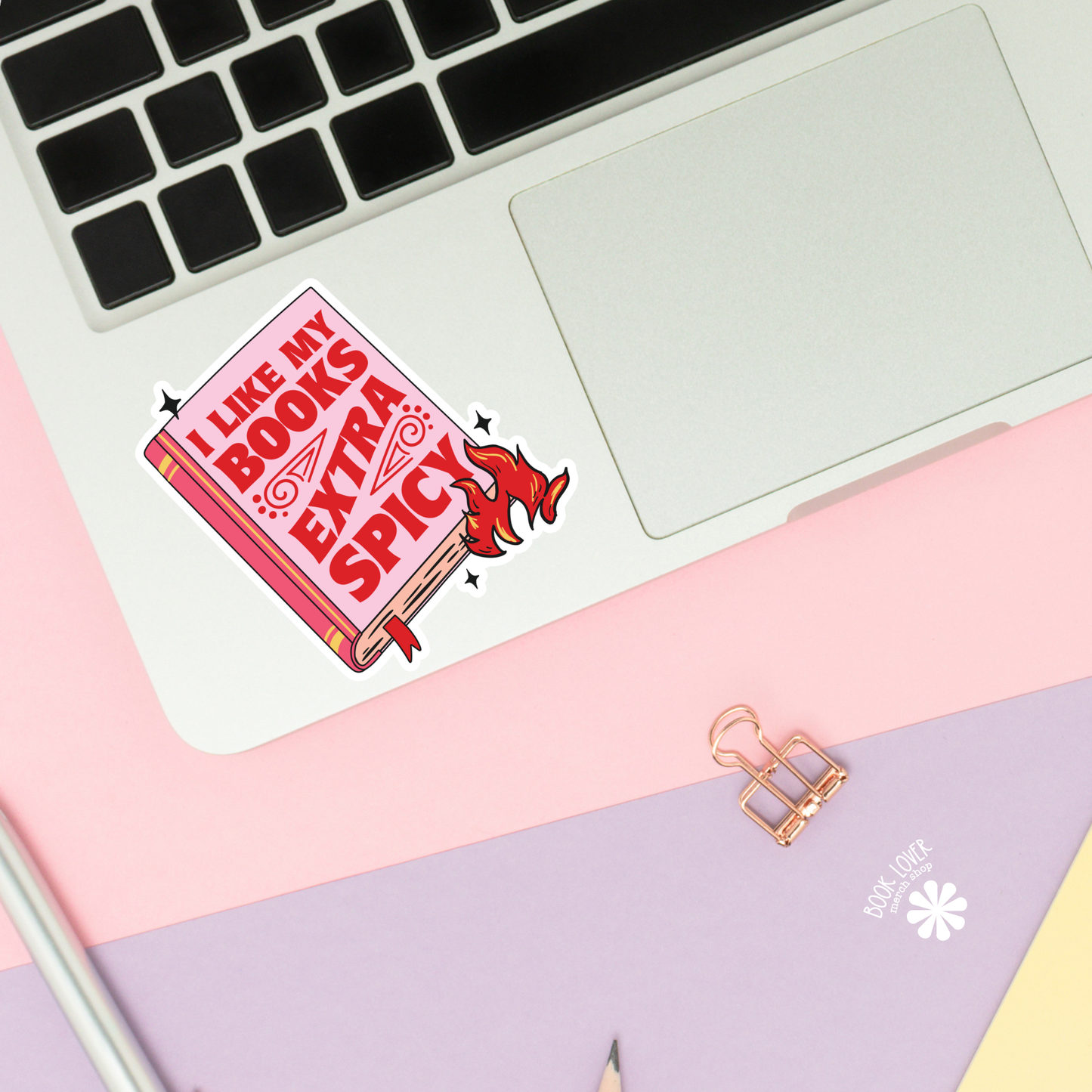 I like my books extra spicy sticker