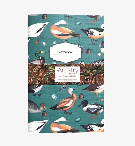 Vintage water bird & duck notebooks (2-pack)