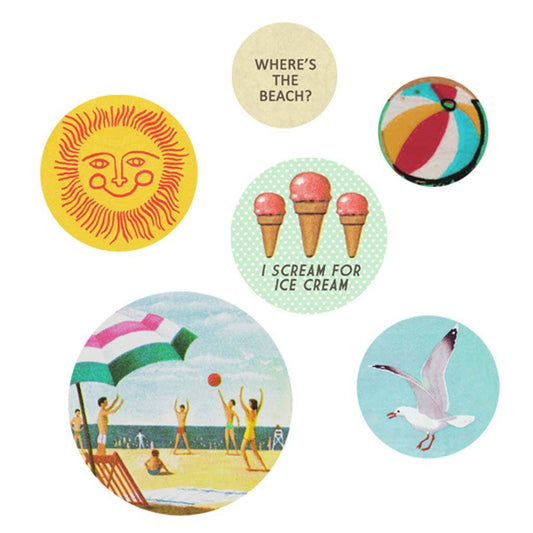 Beach bum buttons