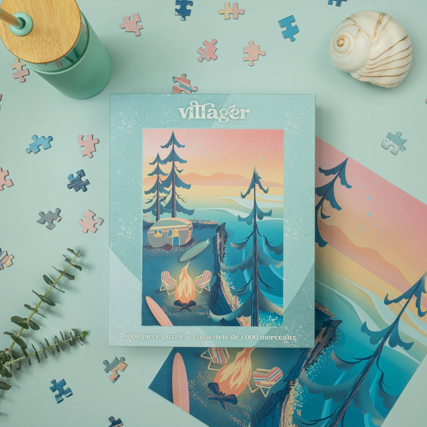 Coastal camping 1000-piece puzzle | designed in BC Canada