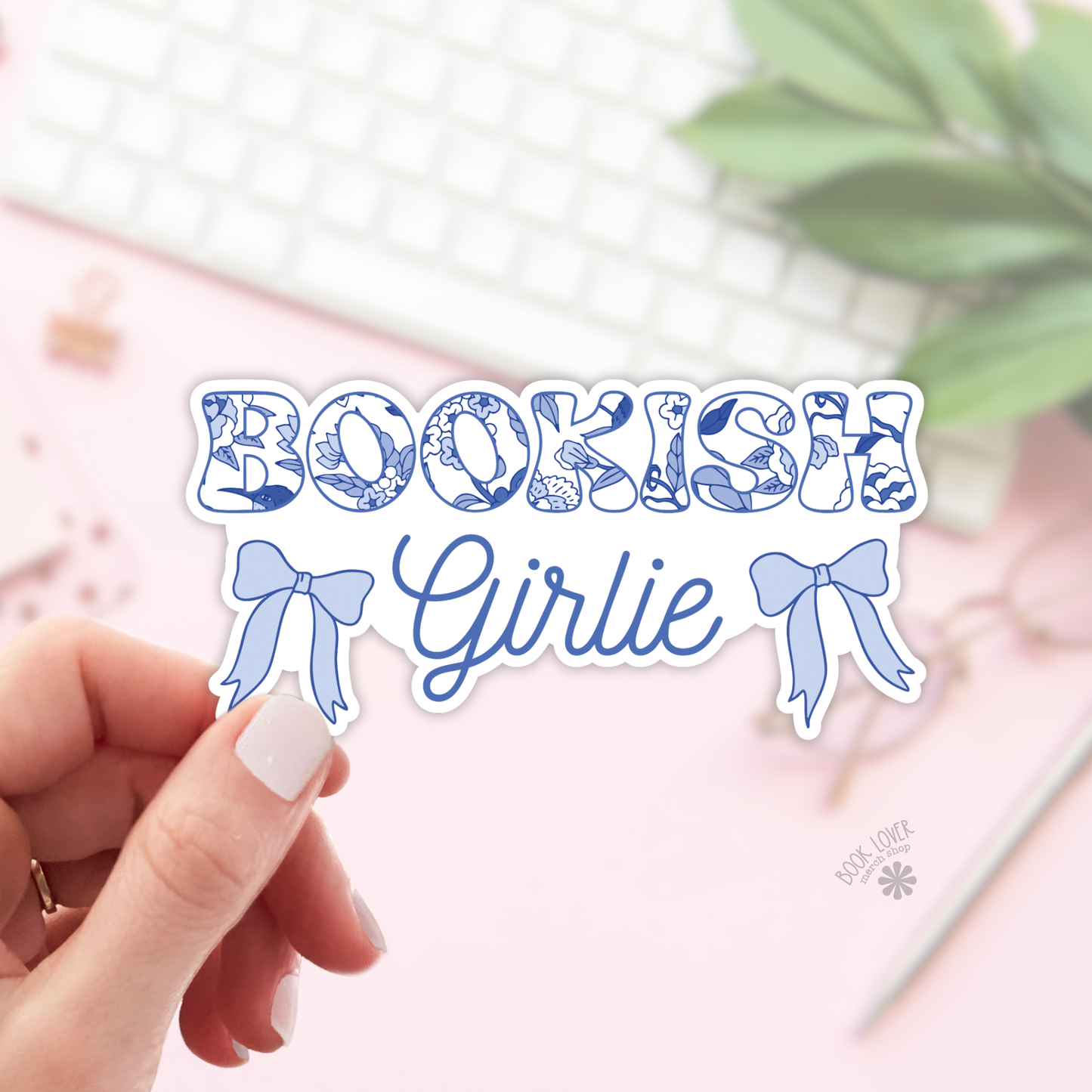 Chinoiserie bookish girlie sticker