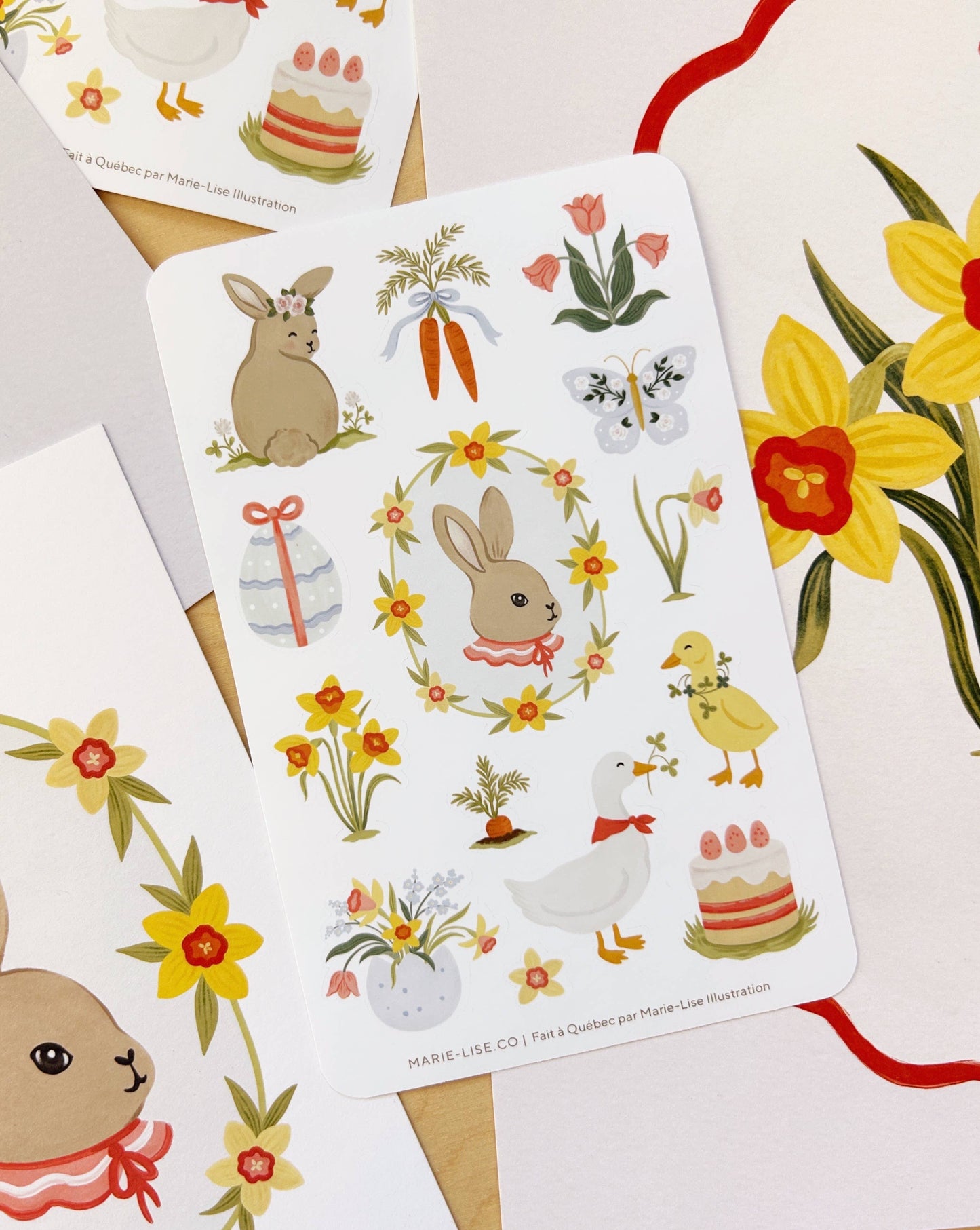 Floral Easter sticker sheet