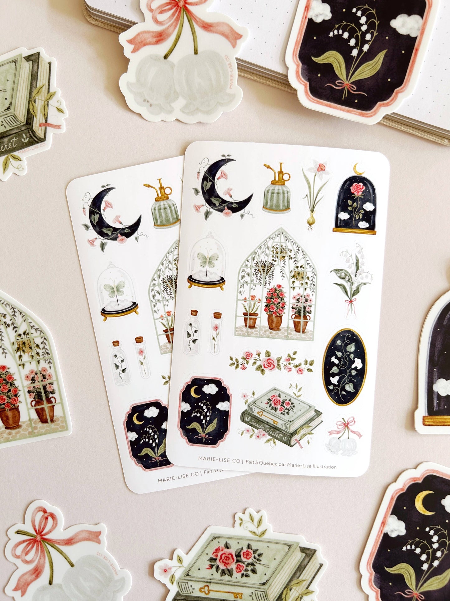 Secret garden sticker sheet