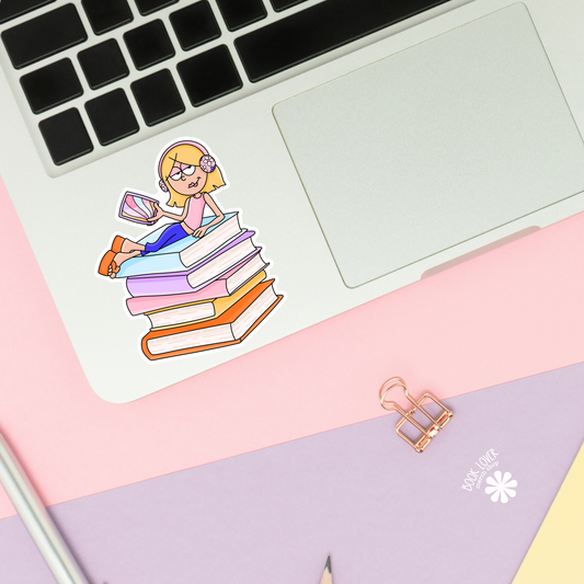 Lizzie McGuire book stack sticker