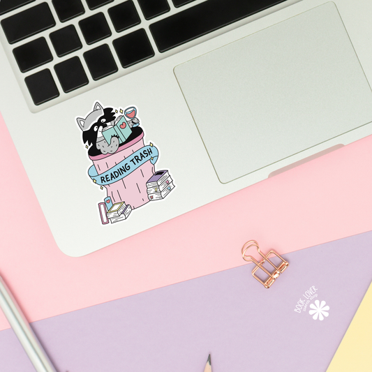 Reading trash sticker