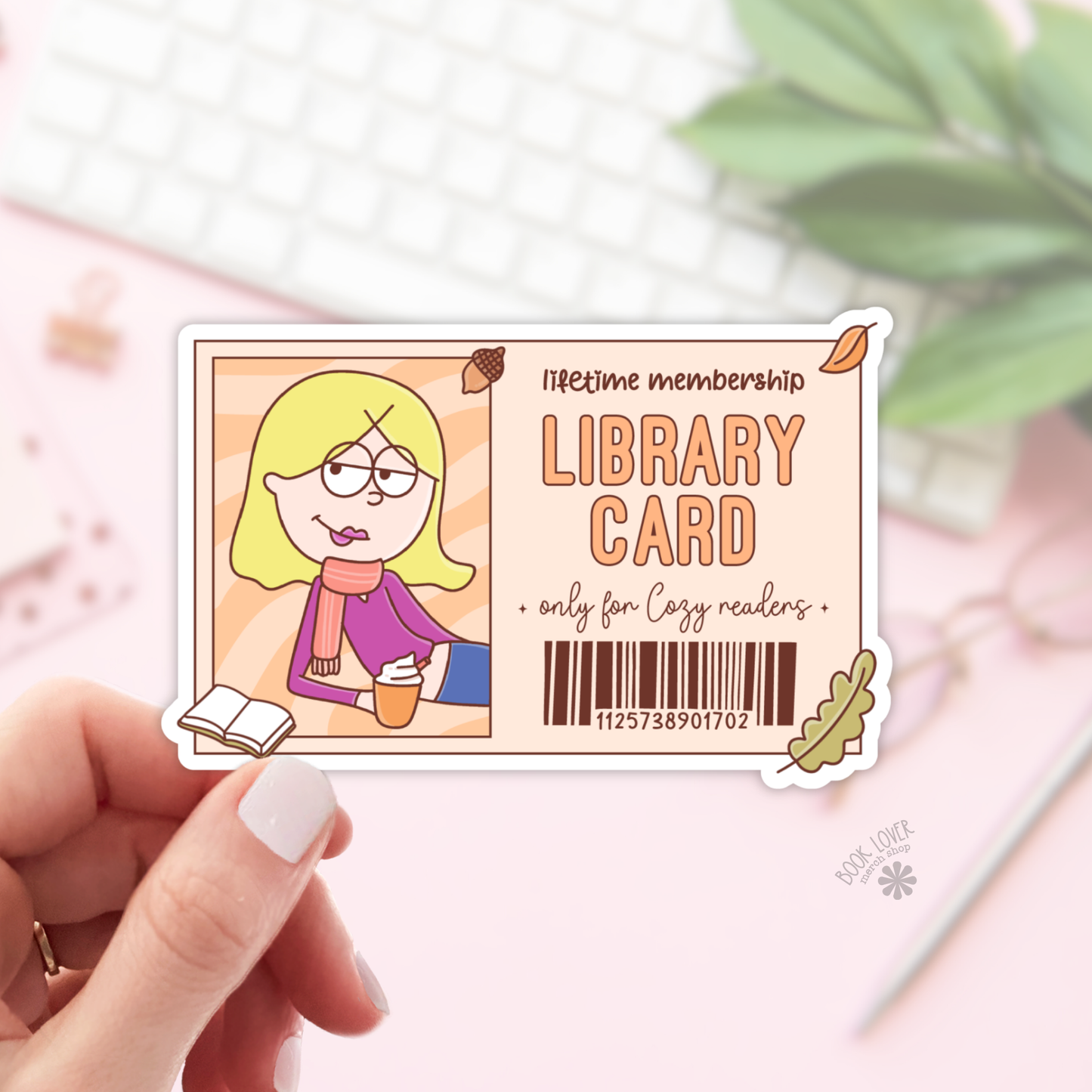 Library card sticker