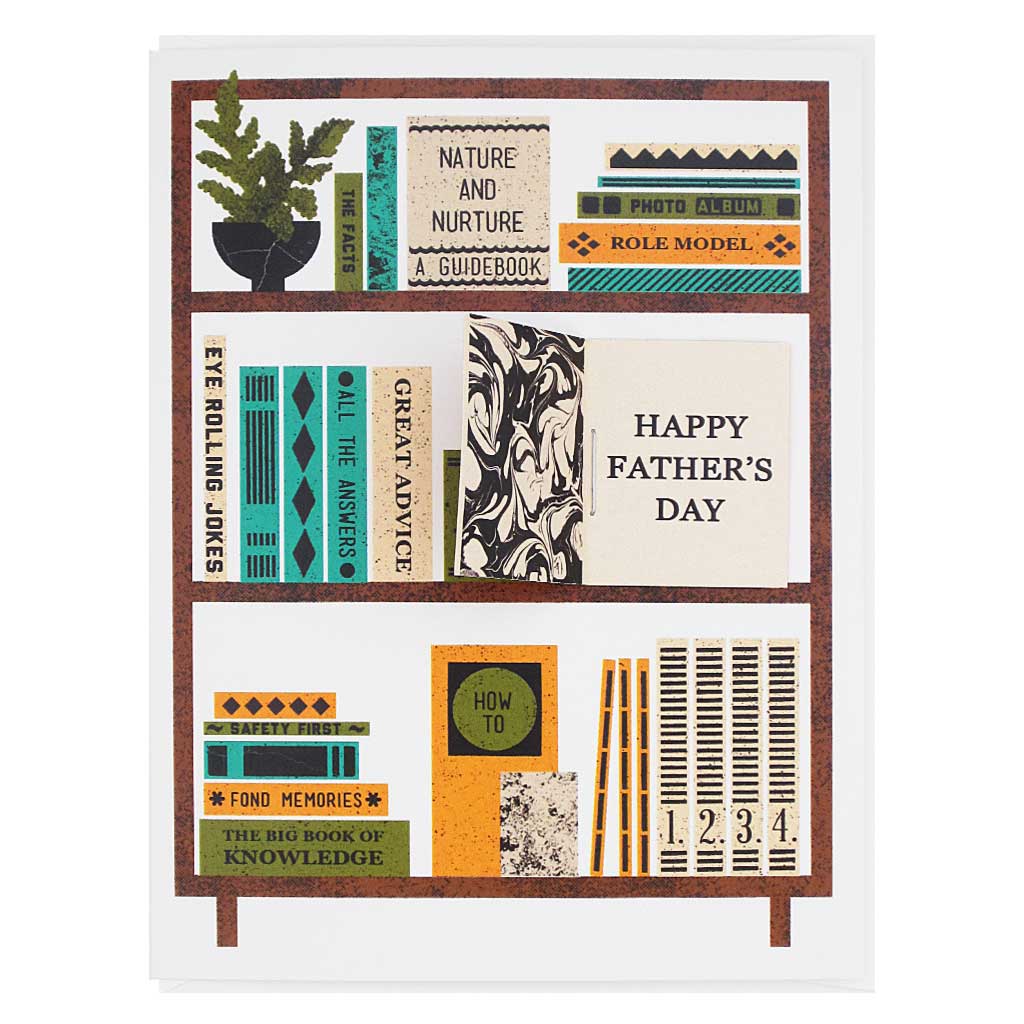 Father's Day book shelves greeting card (coming soon)