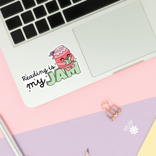 Reading is my jam sticker