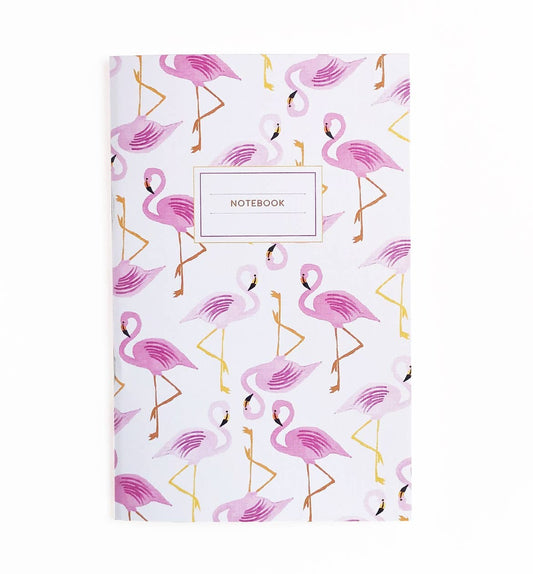 Vintage flamingos & tropical leaves notebooks (2-pack)