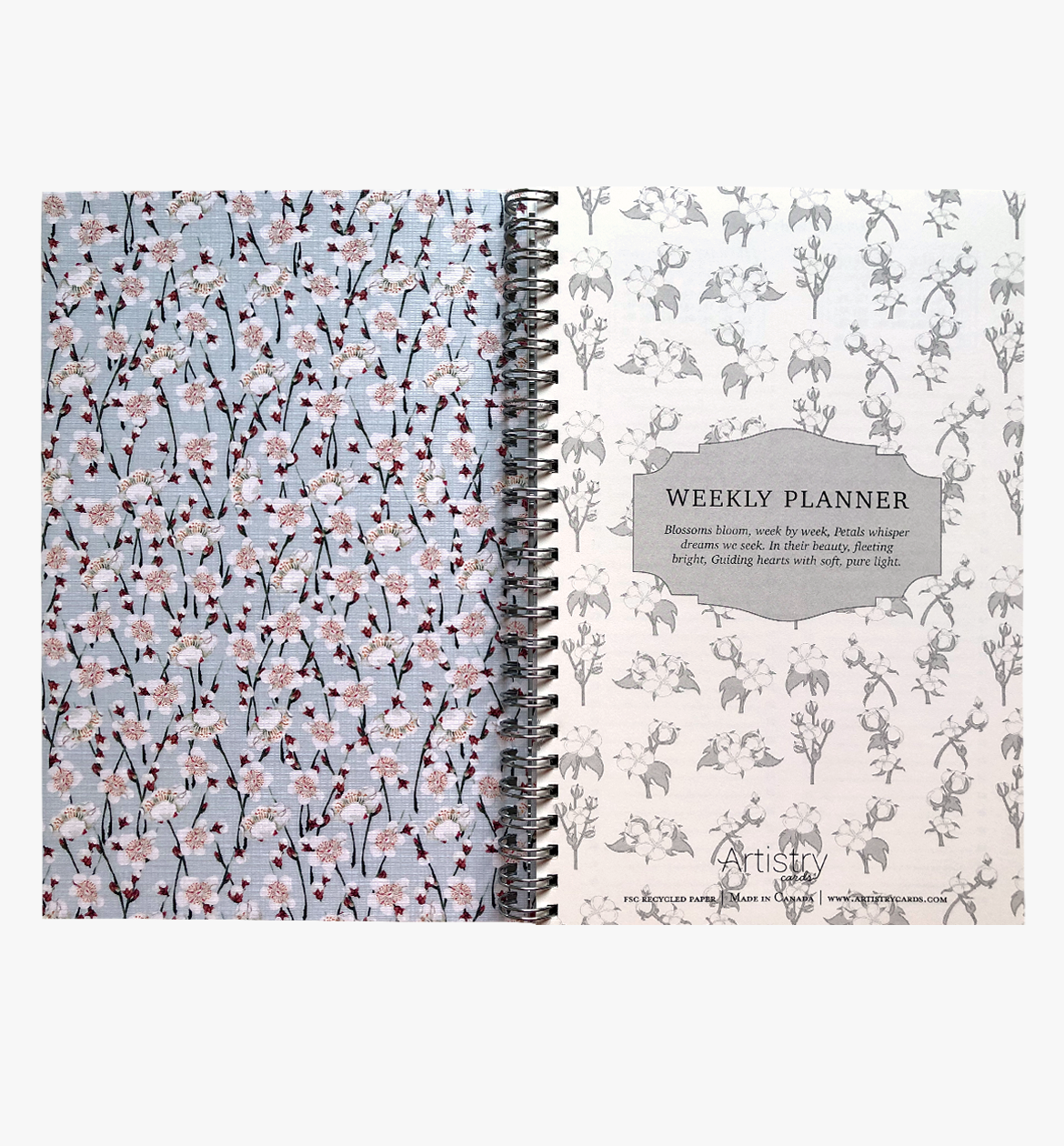 Japanese blossom undated weekly planner