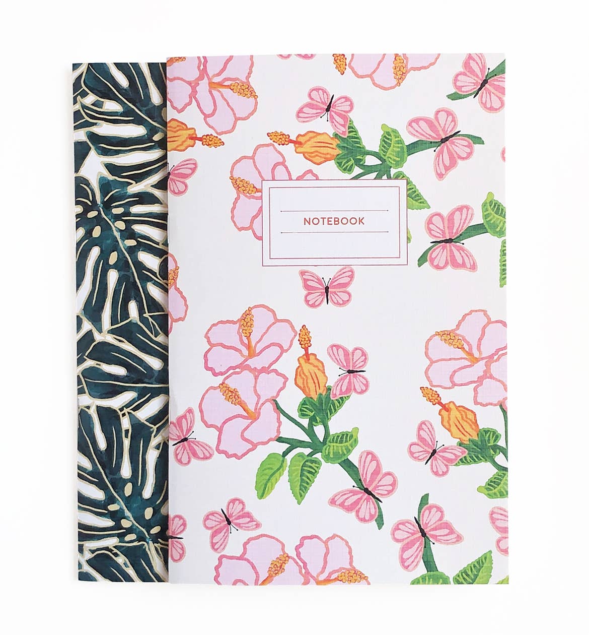 Monstera & hibiscus notebooks (2-pack)