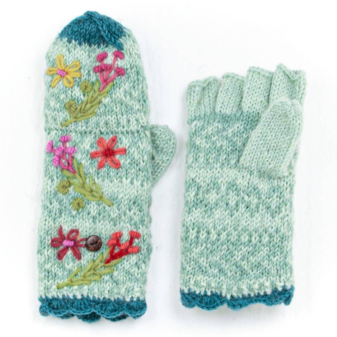 Sadie wool reading mitts