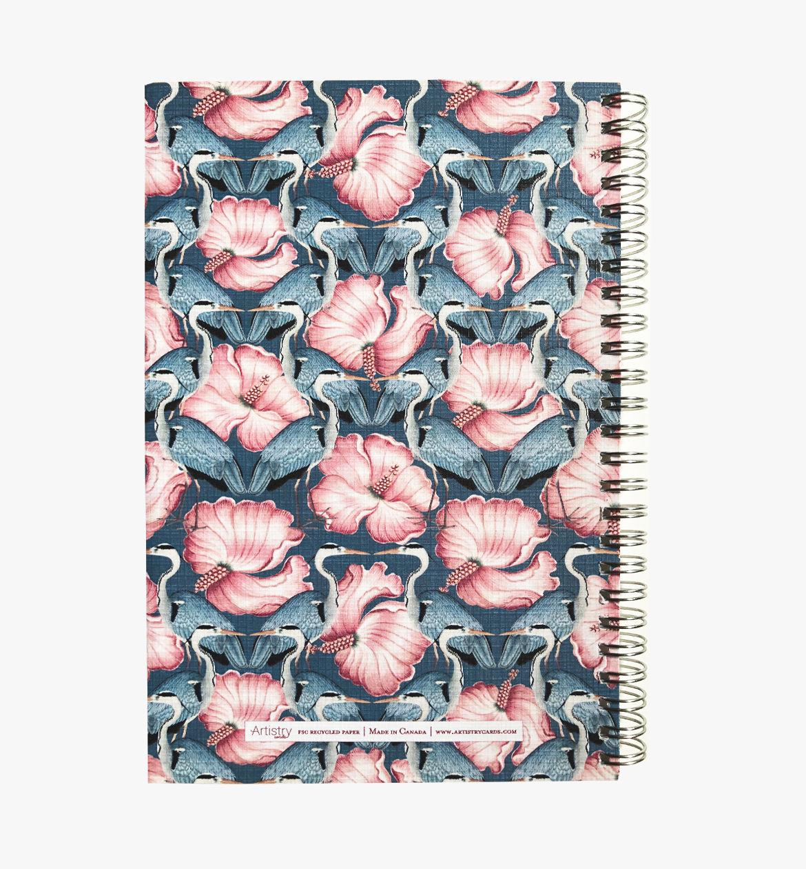Cranes & hibiscus undated weekly planner