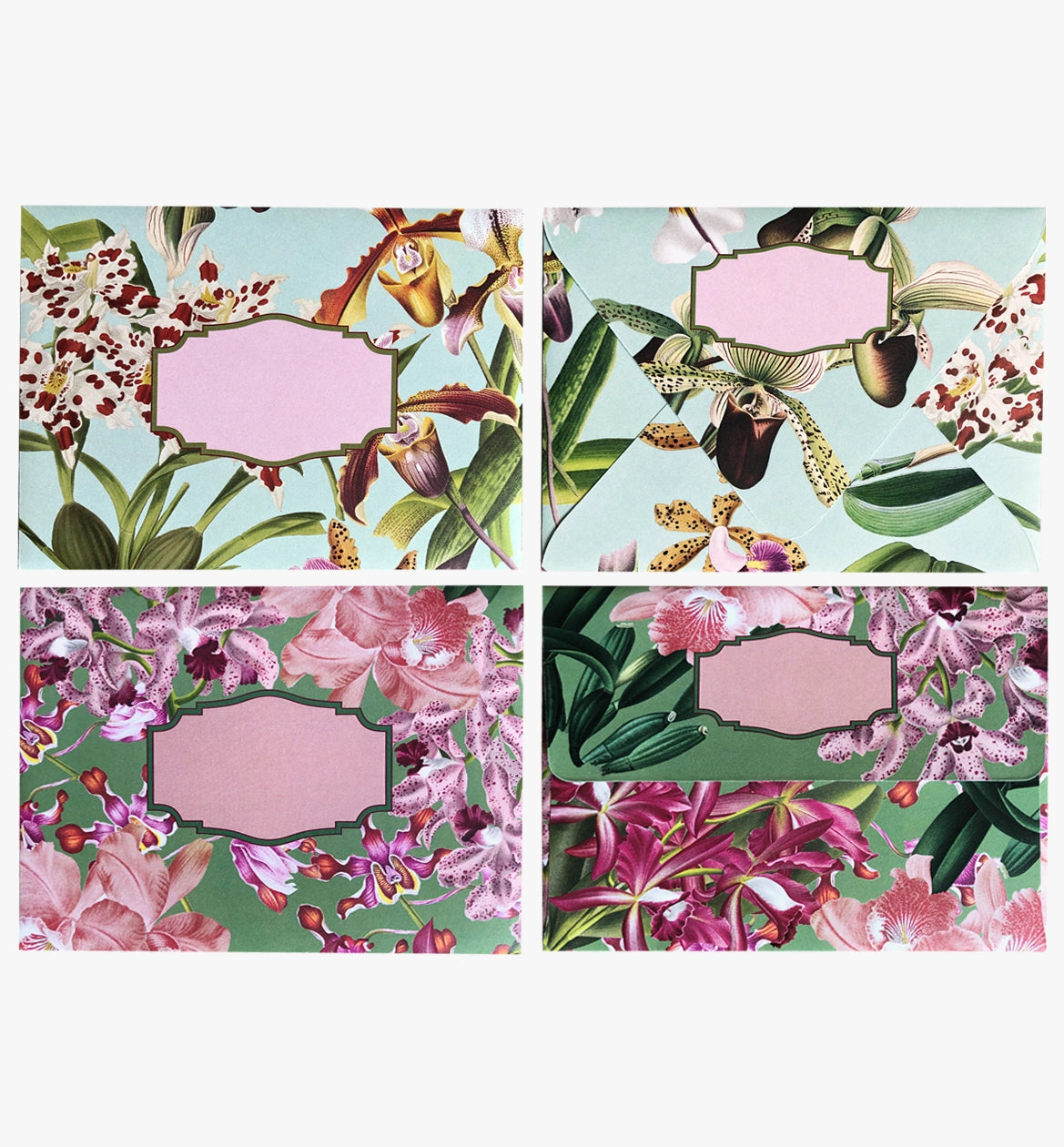 Colourful assorted patterned envelopes - orchid theme pack