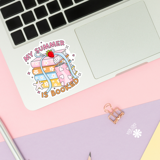 My summer is booked sticker