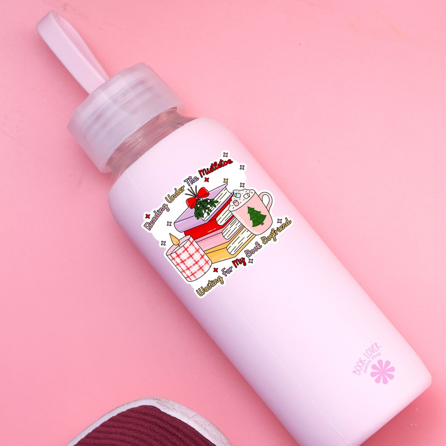 Reading under the mistletoe sticker