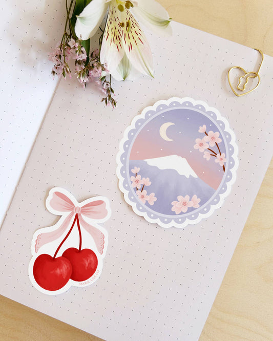 Coquette cherries sticker