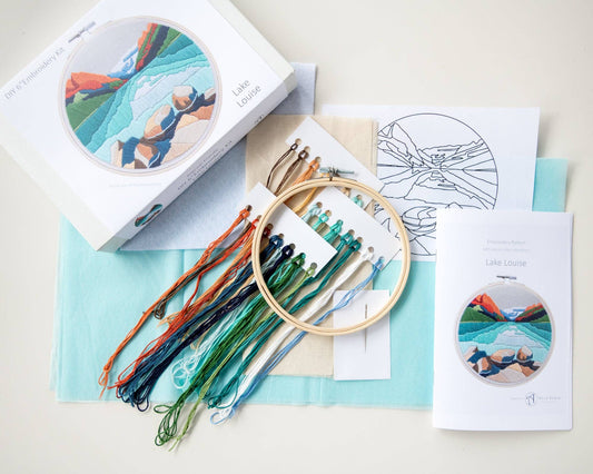 Lake Louise DIY embroidery kit