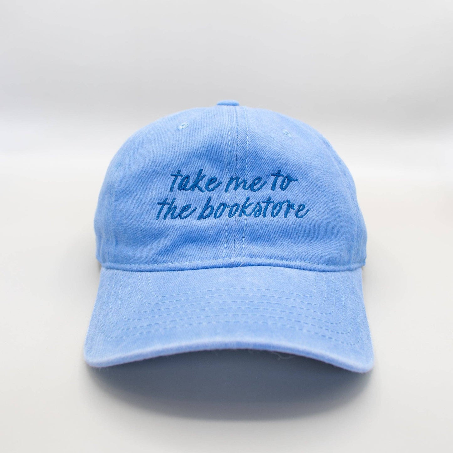 Take me to the bookstore embroidered baseball cap (coming soon)
