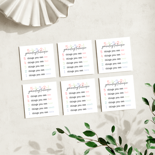 5-4-3-2-1 grounding technique: 50 sheet post-it note notepad