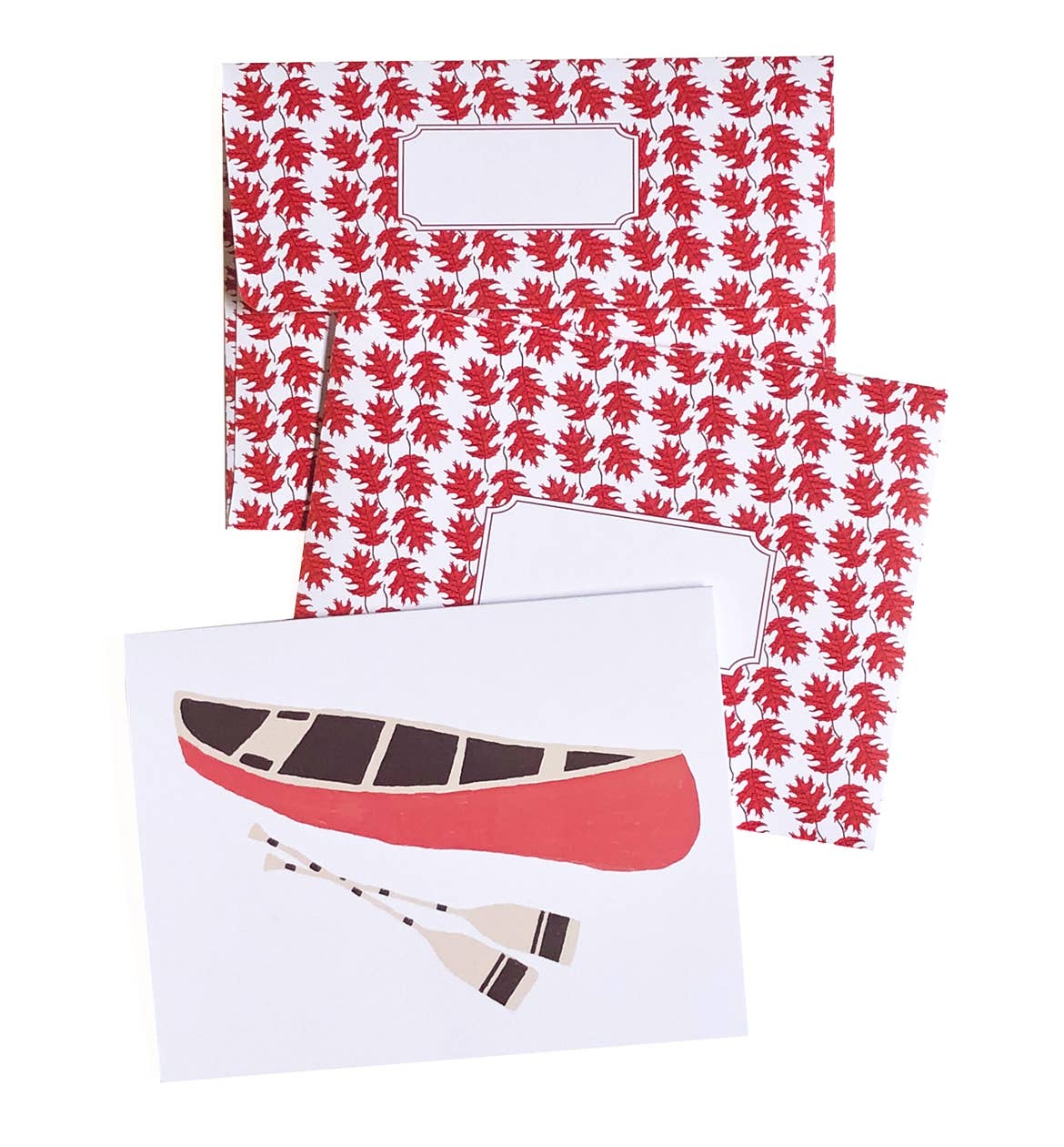 Algonquin red canoe greeting card