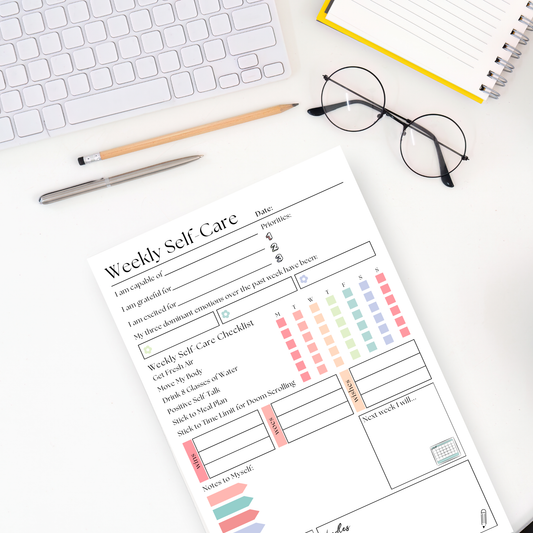 Weekly self-care planner