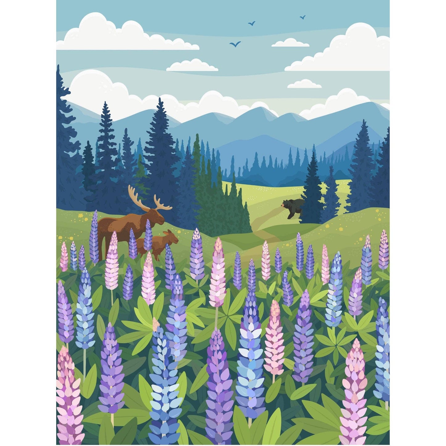 Lupines Meadow | 1000-piece puzzle | designed in Canada (coming soon)