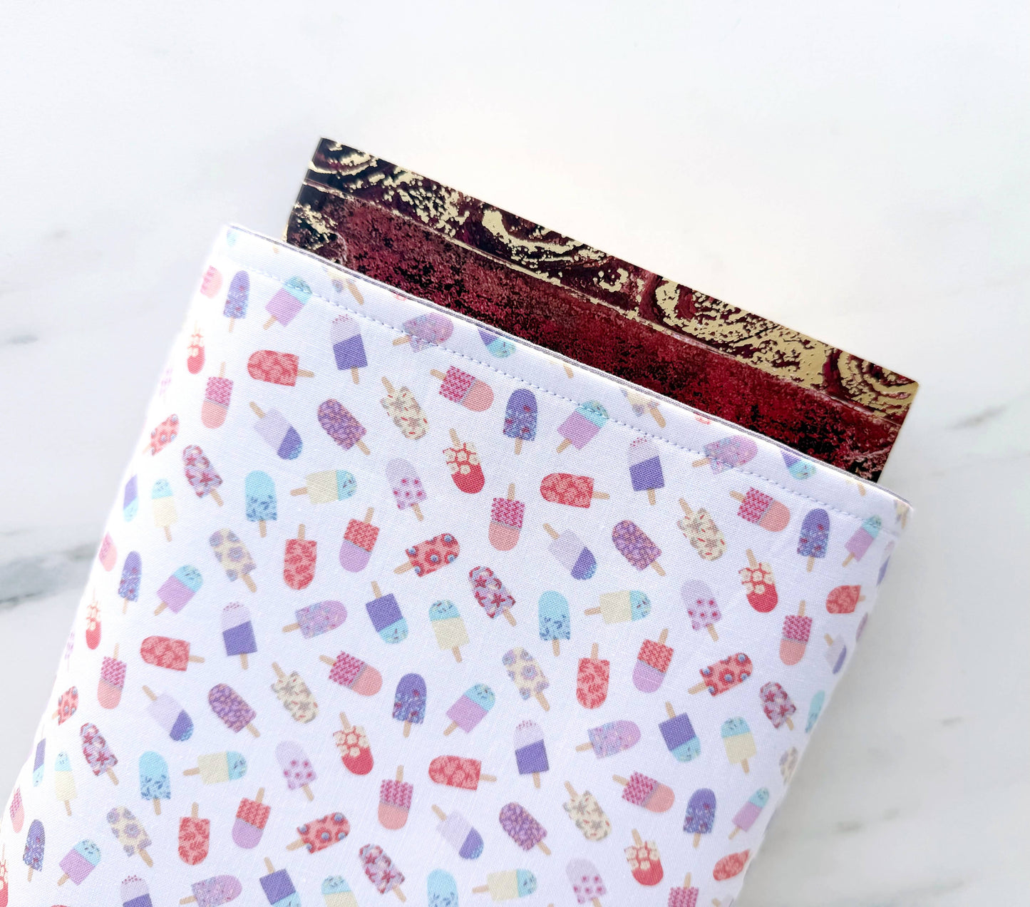 Popsicles padded book sleeve