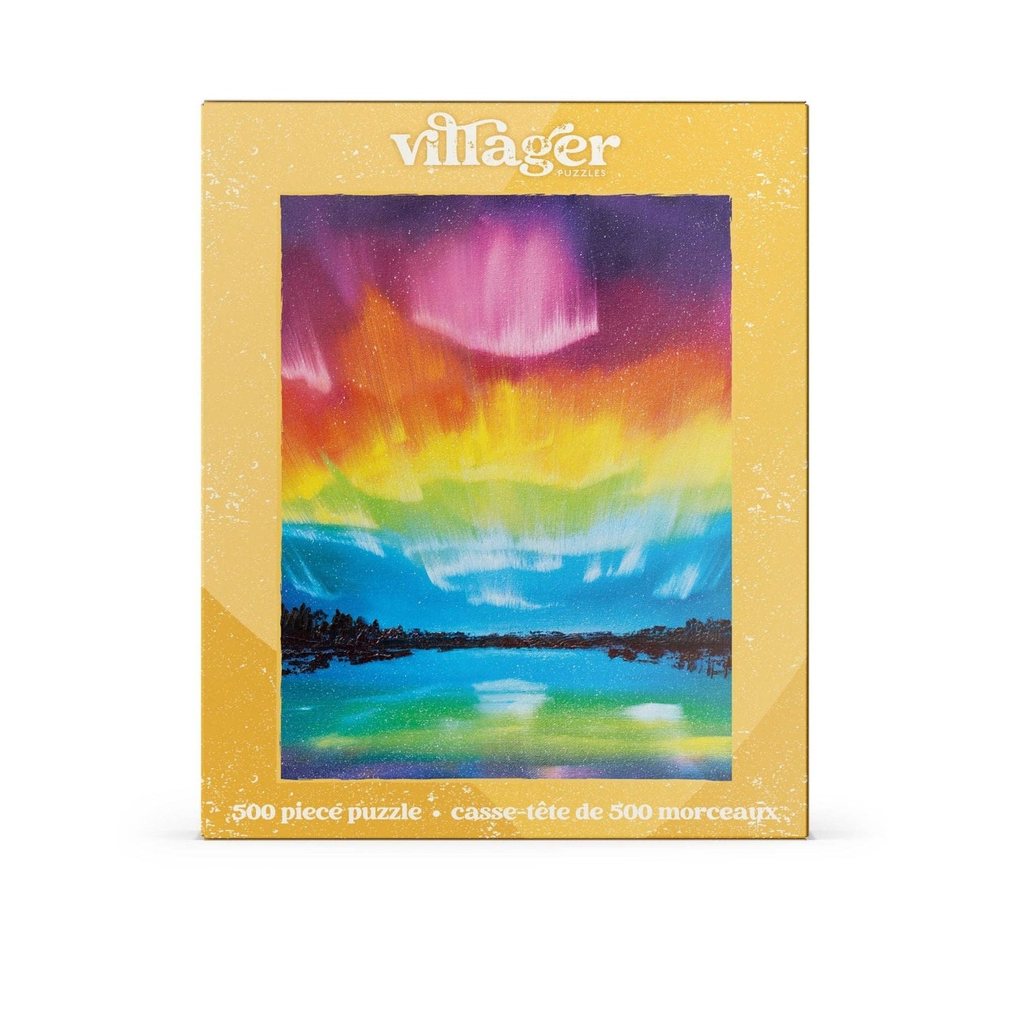 Rainbow Northern Lights 500-piece puzzle | designed in Canada