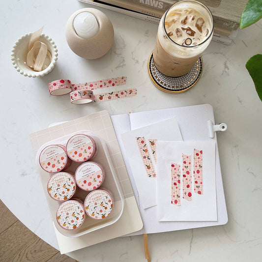 Strawberry field 15mm washi tape