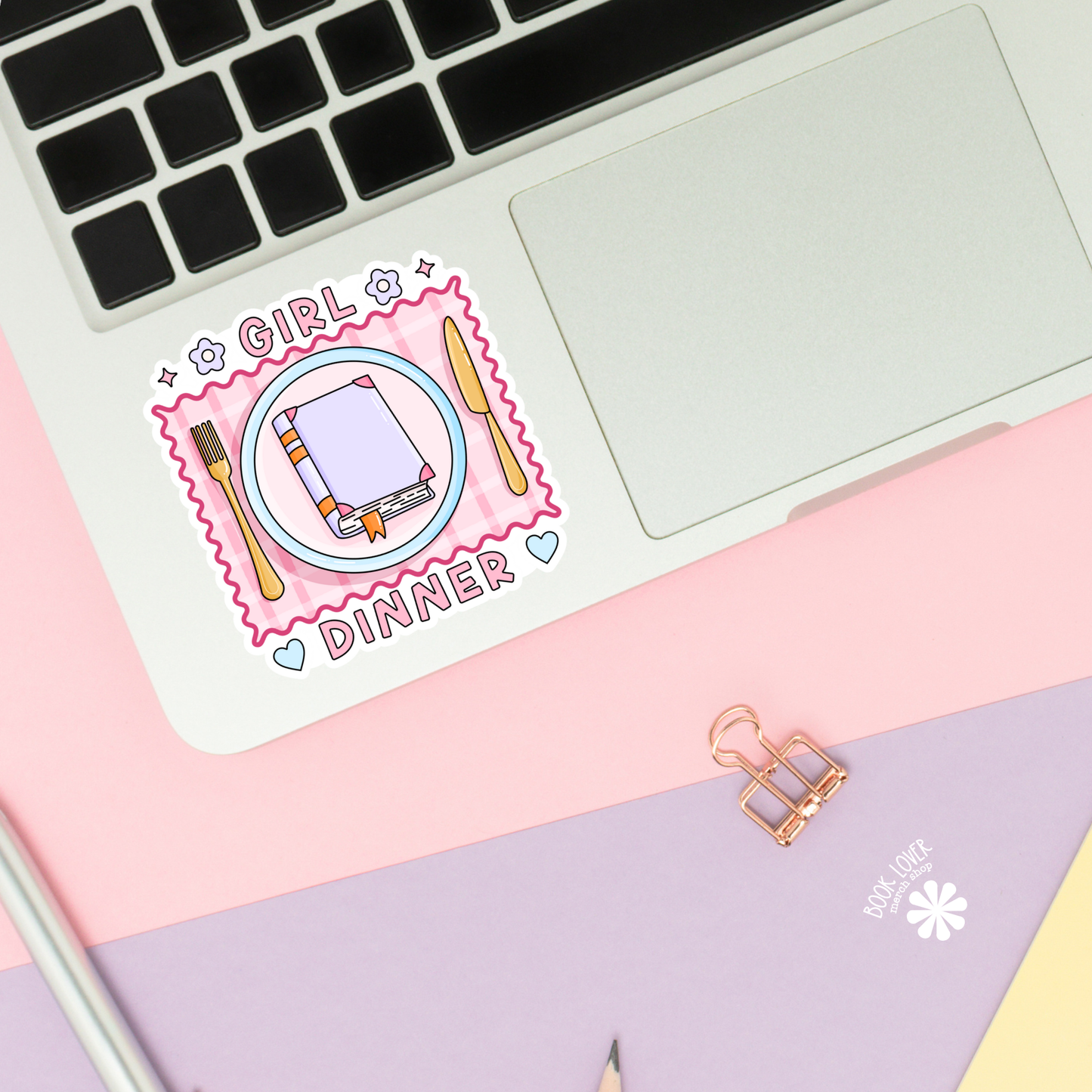 Girl dinner sticker