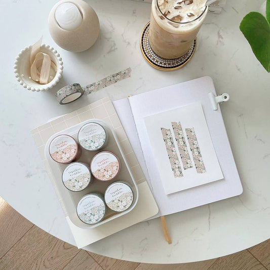 Summer bloom green 15mm washi tape