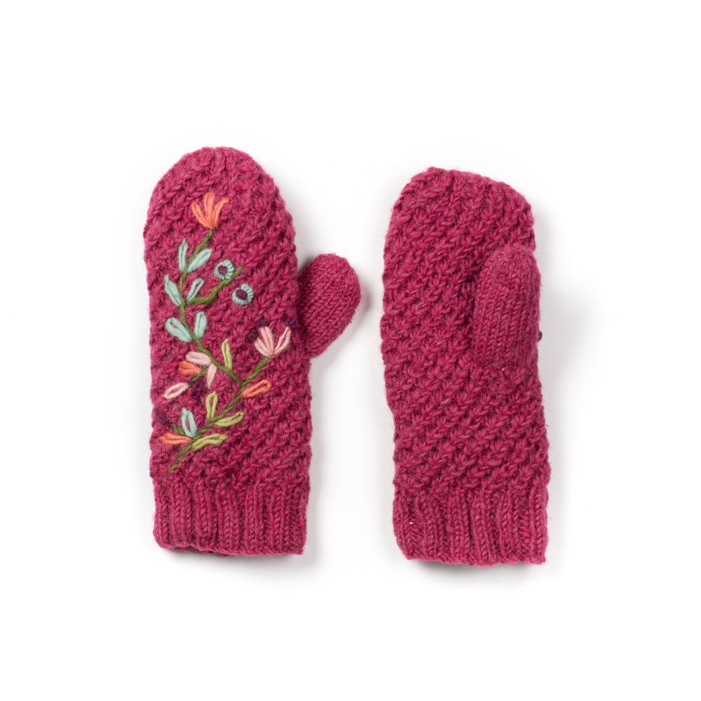 Naomi embroidered reading mitts