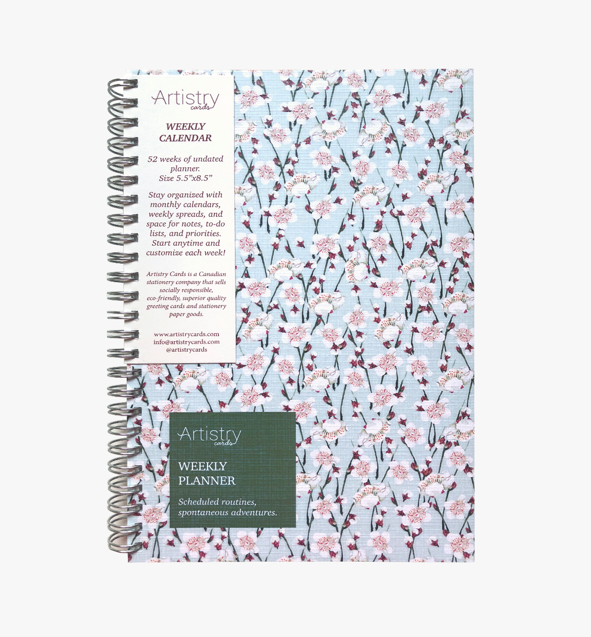 Japanese blossom undated weekly planner