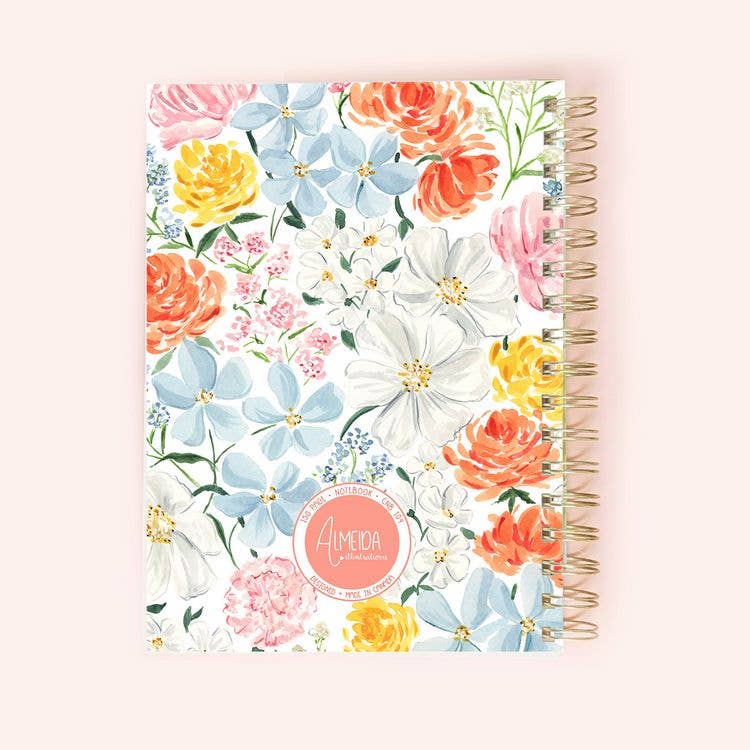 Spring blooms spiral notebook | 150 lined pages