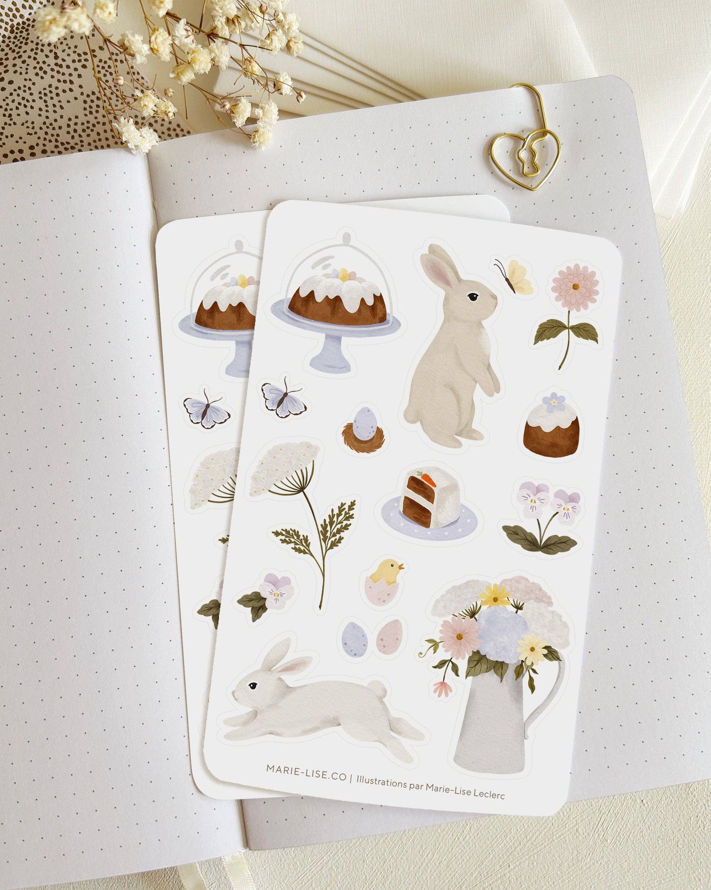 Springtime delights sticker sheet