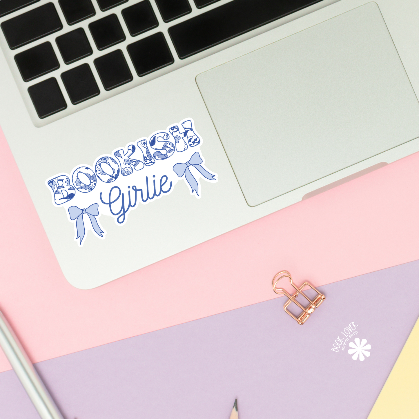 Chinoiserie bookish girlie sticker