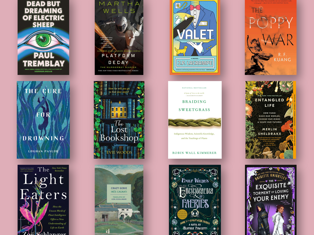 Twelve Staff Picks Volume 4 book covers on a dusty blush background