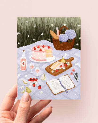 Picnic birthday greeting card