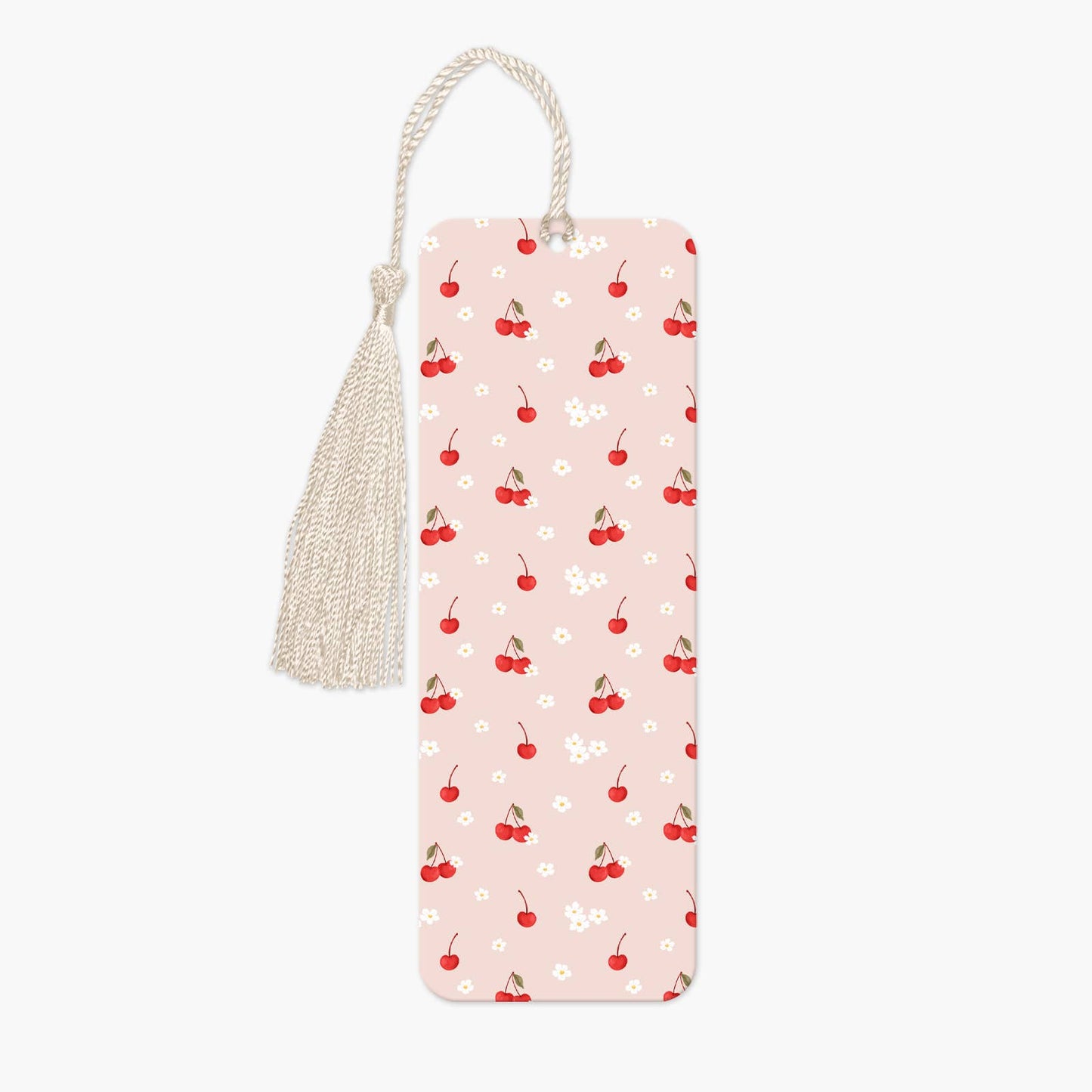 Cherries and flowers bookmark