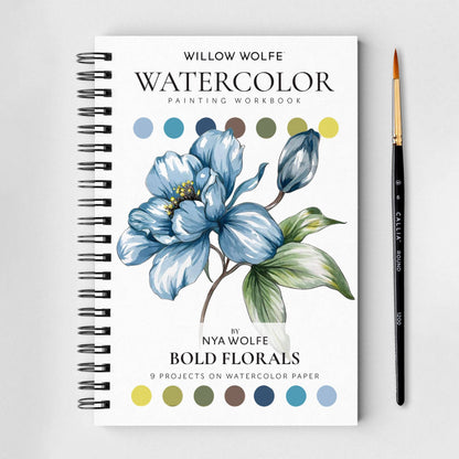 Bold flowers watercolour workbook