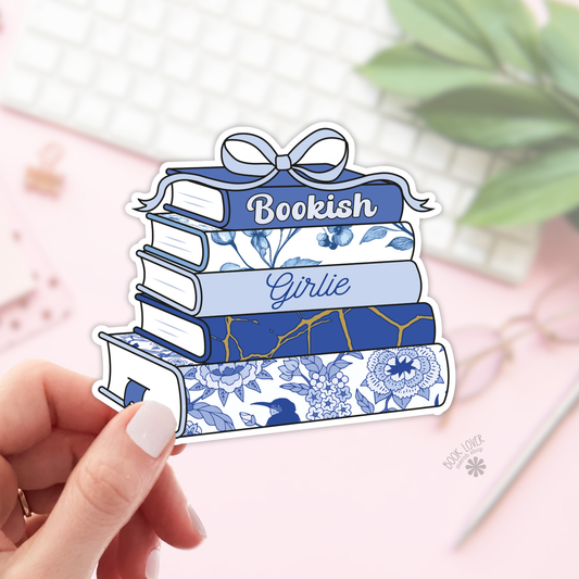 Chinoiserie book stack sticker
