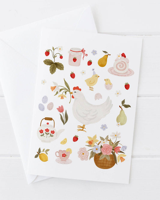 Spring gathering greeting card