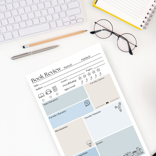 Book club book review: 50-page notepad