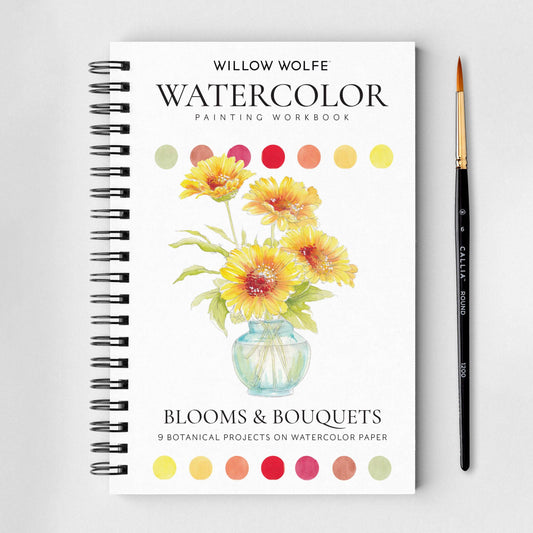 Blooms & bouquets watercolour workbook