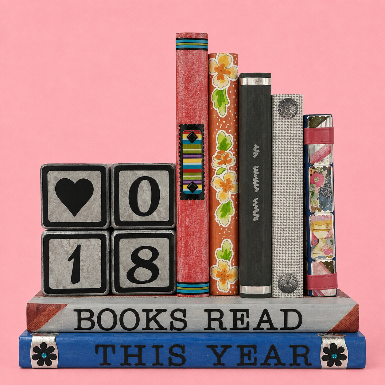 The yearly reading tracker bookend