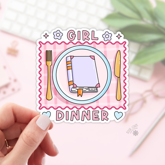 Girl dinner sticker
